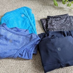 Athleta yoga tops and bottoms. Set of 4. Size S